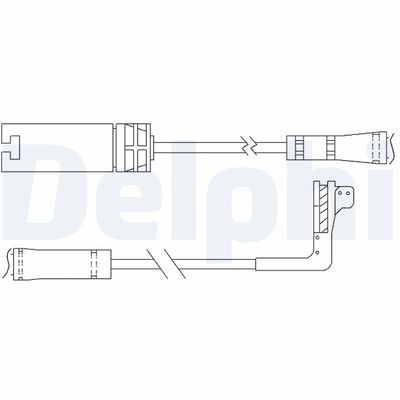 Warning Contact, brake pad wear DELPHI LZ0214