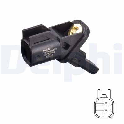 Sensor, wheel speed DELPHI SS20743