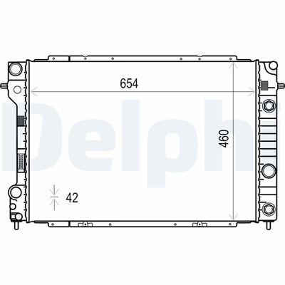 Radiator, engine cooling DELPHI TSP0524010