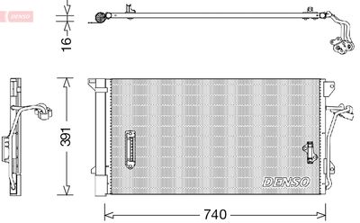 Condenser, air conditioning DENSO DCN02027