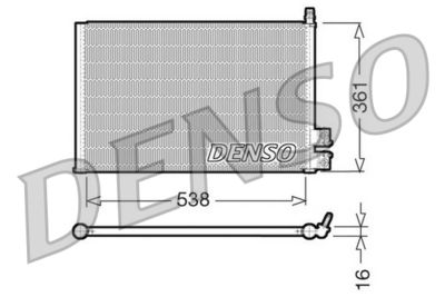 Condenser, air conditioning DENSO DCN10021