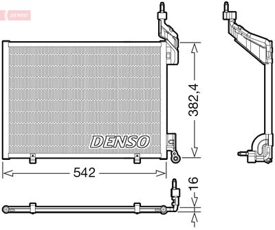 Condenser, air conditioning DENSO DCN10048