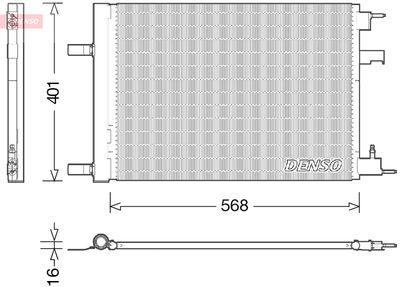 Condenser, air conditioning DENSO DCN20014