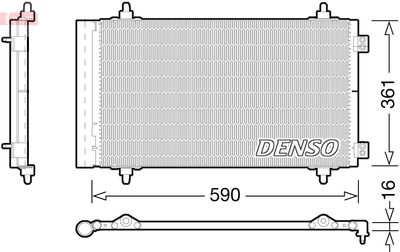 Condenser, air conditioning DENSO DCN21018