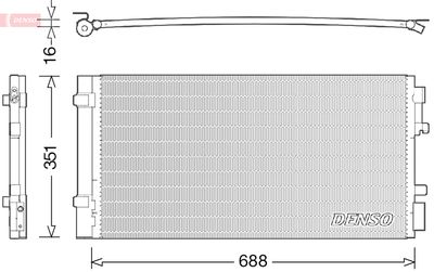 Condenser, air conditioning DENSO DCN23034