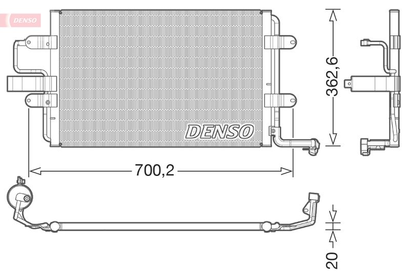 DENSO DCN32022 Condenser, air conditioning