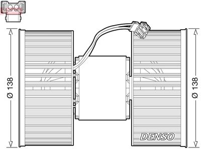 Interior Blower DENSO DEA05006