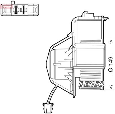 Interior Blower DENSO DEA05007