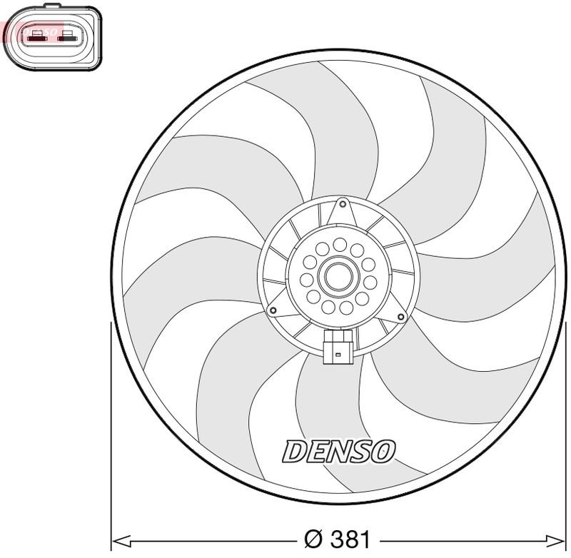 DENSO DER02006 Fan, engine cooling