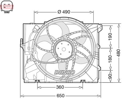 Fan, engine cooling DENSO DER05011