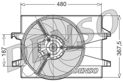 Fan, engine cooling DENSO DER10001