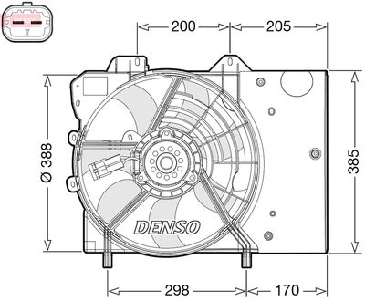 Fan, engine cooling DENSO DER21024