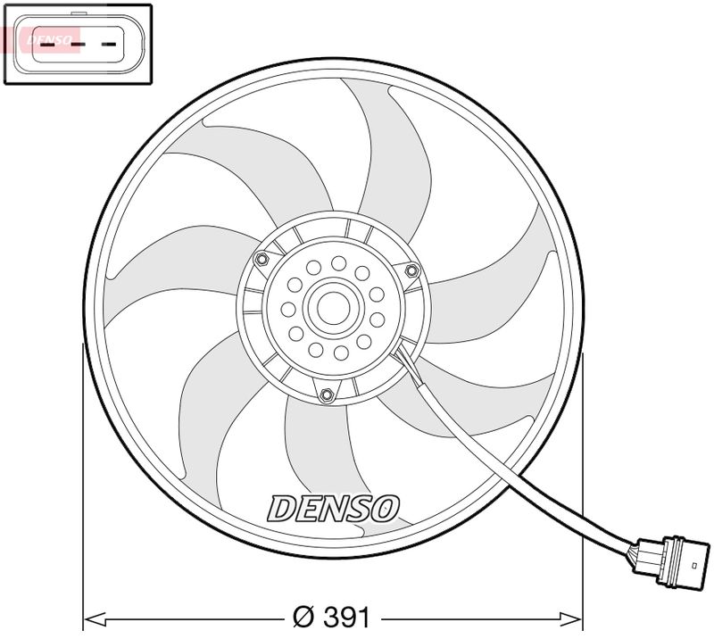 DENSO DER32014 Fan, engine cooling