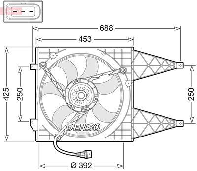 Fan, engine cooling DENSO DER32015