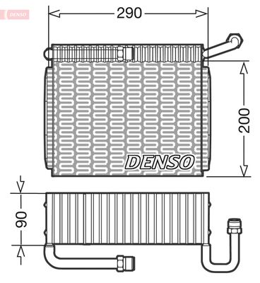 Evaporator, air conditioning DENSO DEV01005