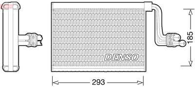 Evaporator, air conditioning DENSO DEV05002