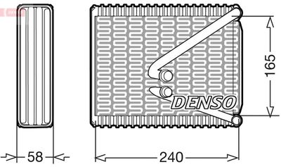 Evaporator, air conditioning DENSO DEV09017