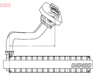 Evaporator, air conditioning DENSO DEV09020