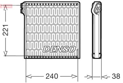 Evaporator, air conditioning DENSO DEV09102