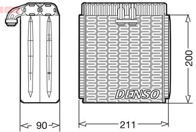 Evaporator, air conditioning DENSO DEV12001