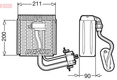Evaporator, air conditioning DENSO DEV12002