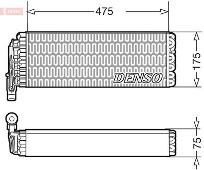 Evaporator, air conditioning DENSO DEV12003