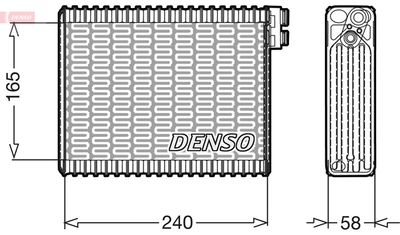 Evaporator, air conditioning DENSO DEV21004