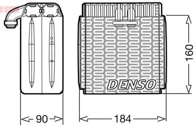 Evaporator, air conditioning DENSO DEV23001