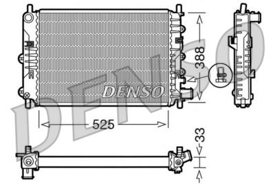 Radiator, engine cooling DENSO DRM10025