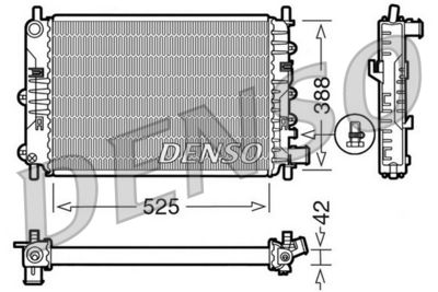 Radiator, engine cooling DENSO DRM10026