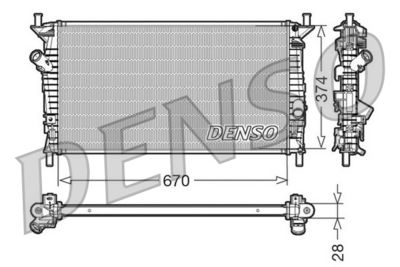 Radiator, engine cooling DENSO DRM10074