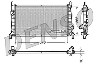 Radiator, engine cooling DENSO DRM10075