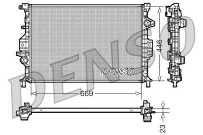 Radiator, engine cooling DENSO DRM10077