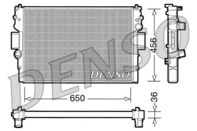 Radiator, engine cooling DENSO DRM12007