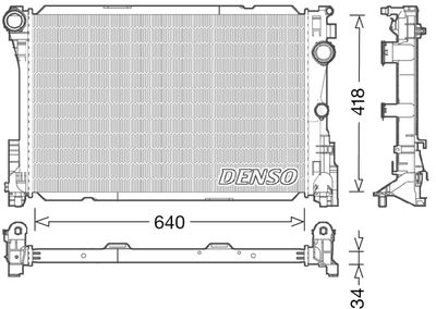 Radiator, engine cooling DENSO DRM17049