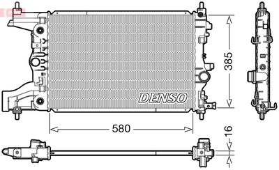 Radiator, engine cooling DENSO DRM20005