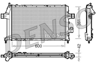 Radiator, engine cooling DENSO DRM20085