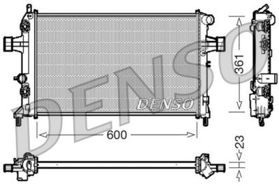 Radiator, engine cooling DENSO DRM20086