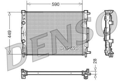 Radiator, engine cooling DENSO DRM23056