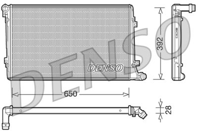 Radiator, engine cooling DENSO DRM32019