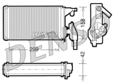 Heat Exchanger, interior heating DENSO DRR12002