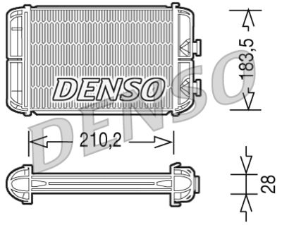 Heat Exchanger, interior heating DENSO DRR20004