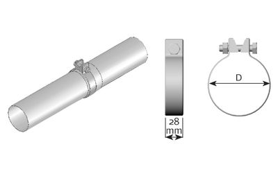 Clamping Piece, exhaust system DINEX 99553