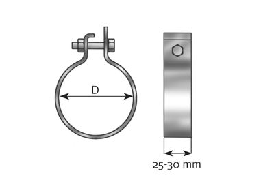 Clamping Piece, exhaust system DINEX 99708