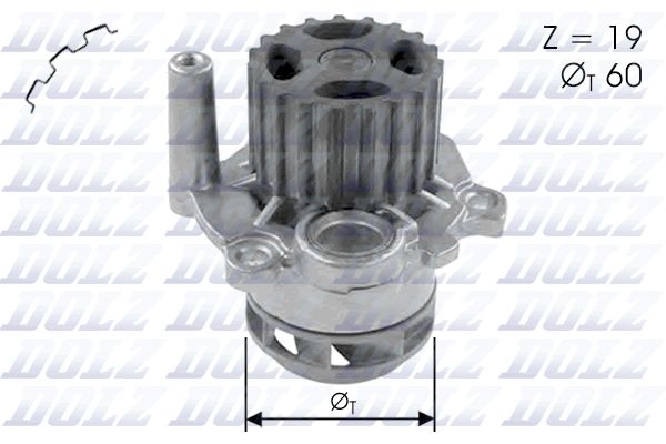 DOLZ A197 Water Pump, engine cooling