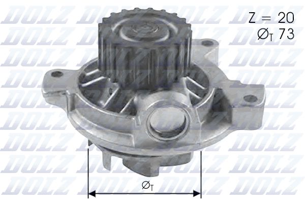 DOLZ A280 Water Pump, engine cooling