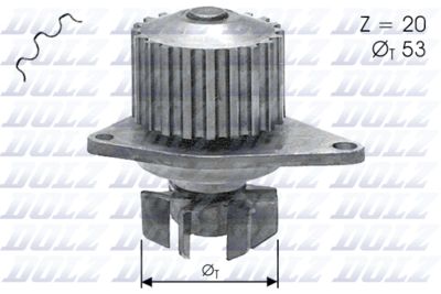 Water Pump, engine cooling DOLZ C110