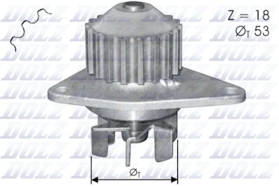 Water Pump, engine cooling DOLZ C114