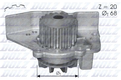 Water Pump, engine cooling DOLZ C118