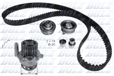 Water Pump & Timing Belt Kit DOLZ KD104